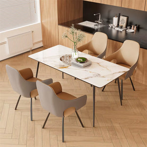 Modern Swivel Dining Chairs Set of 2 Accent Chairs with Armrest for Kitchens, Reception Room Side Chairs