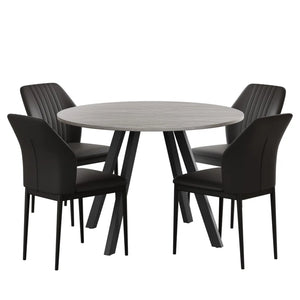 Siefert 35.4'' round Dining Table Set, Kitchen Dining Table and 4 Dining Chairs