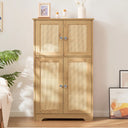 Jussiah Storage Cabinet,Bathroom Storage Cabinet with 4 Doors & Adjustable Shelf