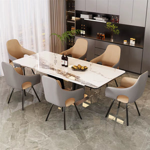 Modern Swivel Dining Chairs Set of 2 Accent Chairs with Armrest for Kitchens, Reception Room Side Chairs