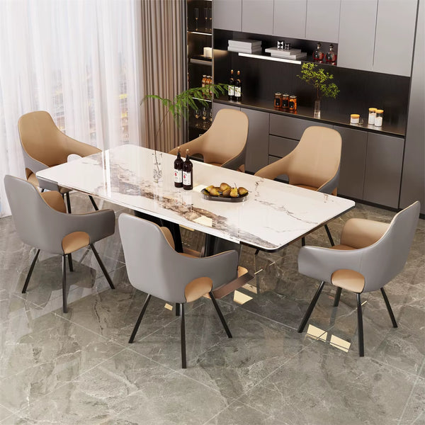 Modern Swivel Dining Chairs Set of 2 Accent Chairs with Armrest for Kitchens, Reception Room Side Chairs