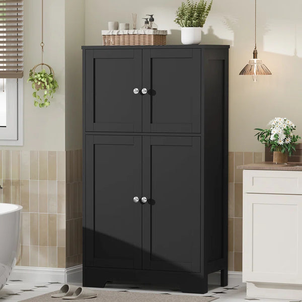 Jussiah Storage Cabinet,Bathroom Storage Cabinet with 4 Doors & Adjustable Shelf