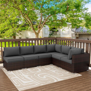 Outdoor Cushions for Patio Furniture Replacement, Patio Furniture Cushions, Deep Seat Patio Cushions, Patio Seat Cushions for Outdoor Sectional (Grey)