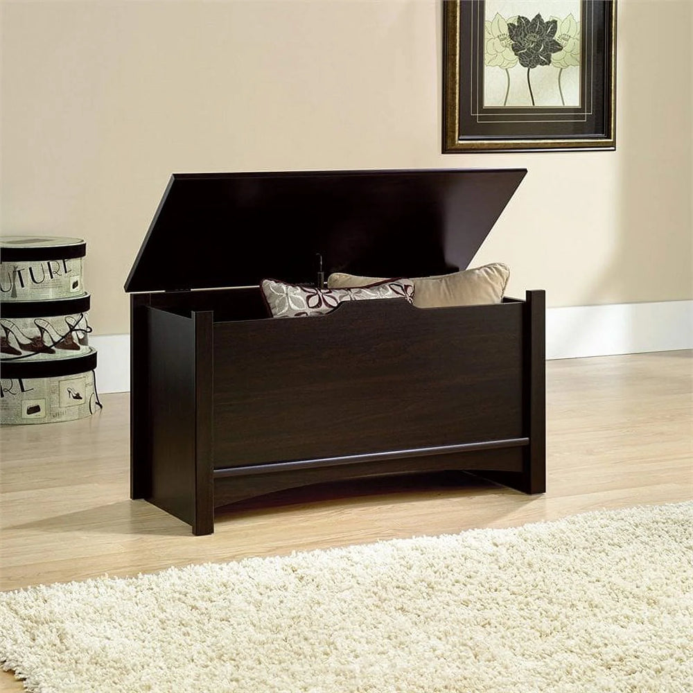 Wood Storage Chest/ Storage Bench in Jamocha Wood