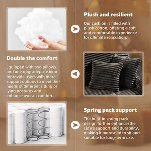 68'' Chaise Lounge Chair Indoor, Oversized Upholstered Sofa Bed with Sleeper Couch Reading Chairs Fluffy Plush Faux Fur Cloud Sofas Couches Living Room, Gray