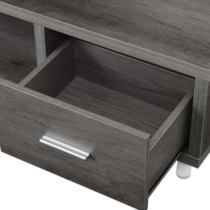 Seal II TV Stand 23.75" - 3-Tier Entertainment Center for Tvs up to 65 Inches, Modern 1 Drawer TV Mount with Shelves for Living Room, Weathered Gray