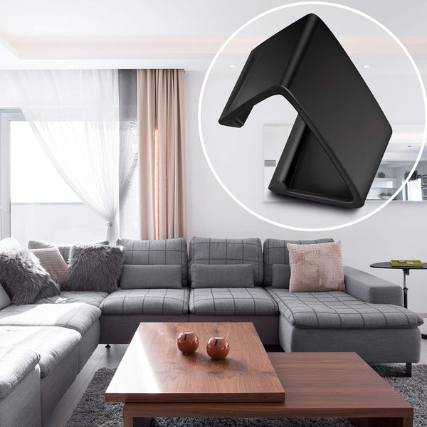 8 Pieces Patio Furniture Clips Outdoor Furniture Sofa Clips 2.4" D X 1.4" W X 1.22" H Rattan Clamps Wicker Chair Fasteners, Connect the Sectional or Module Couch Patio Furniture