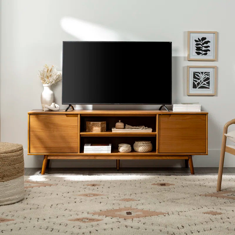 Griffing 70" Solid Wood 2-Door TV Stand for Tvs up to 75"