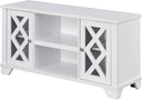 Gateway TV Stand 47.25" - Family Room Entertainment Center with Storage Cabinets and Shelves, Traditional TV Console for Living Room, Office, White
