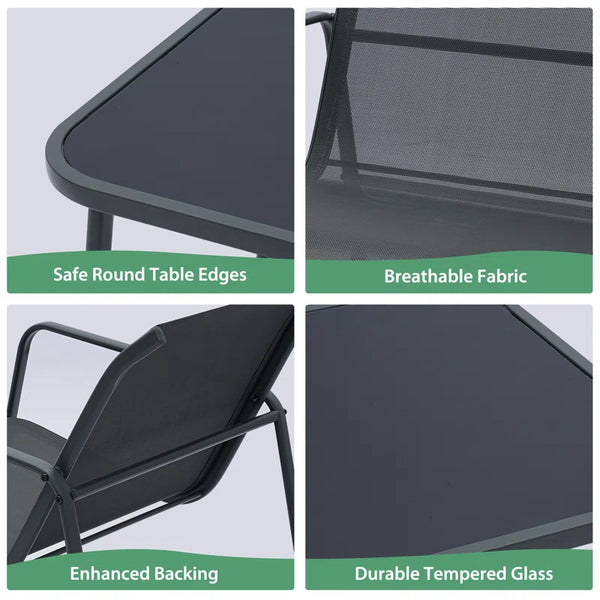 3 Pieces Patio Outdoor Furniture Set