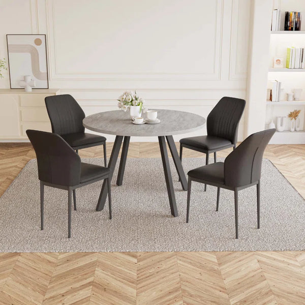 Siefert 35.4'' round Dining Table Set, Kitchen Dining Table and 4 Dining Chairs