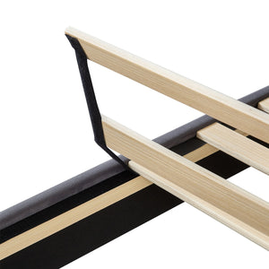 Upholstered Bed Frame Full Queen Platform with Headboard Footboard Wooden Slat