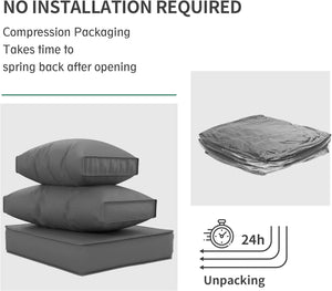 Outdoor Cushions for Patio Furniture Replacement, Patio Furniture Cushions, Deep Seat Patio Cushions, Patio Seat Cushions for Outdoor Sectional (Grey)
