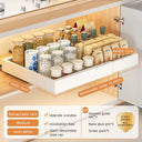 Retractable Storage Rack with Slide Rails Pull-Out Kitchen Drawer Storage Rack Spice Box Storage Rack Cabinets Organizer Holder
