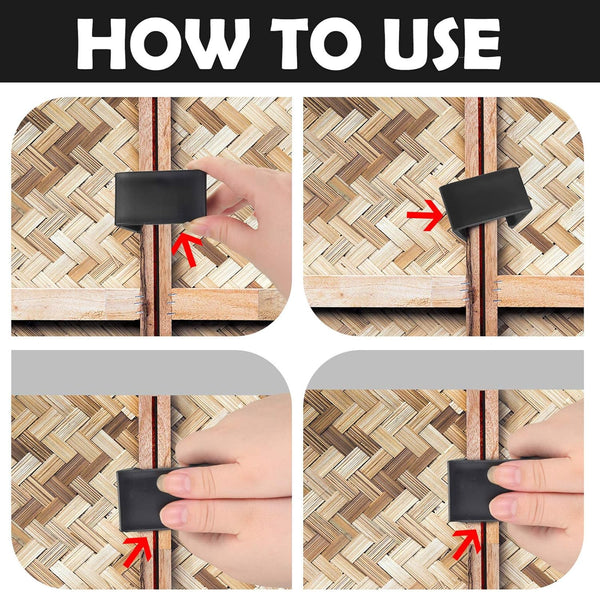 8 Pieces Patio Furniture Clips Outdoor Furniture Sofa Clips 2.4" D X 1.4" W X 1.22" H Rattan Clamps Wicker Chair Fasteners, Connect the Sectional or Module Couch Patio Furniture