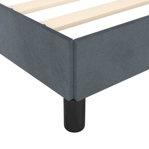 Bed Frame with Headboard Dark Grey Velvet California King Modern