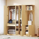 Modern 3-Door Wardrobe with 2 Drawers, Shelves and Hanging Rail, Freestanding Armoire Wardrobe Closet, Clothes Storage Cabinet