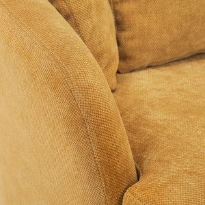 Rowena Metal Ring Barrel Chairs Mid Century Modern Fabric Accent Chairs, Swivel Barrel Chairs with Soft Padded Armrest, Oversized Swivel Chairs