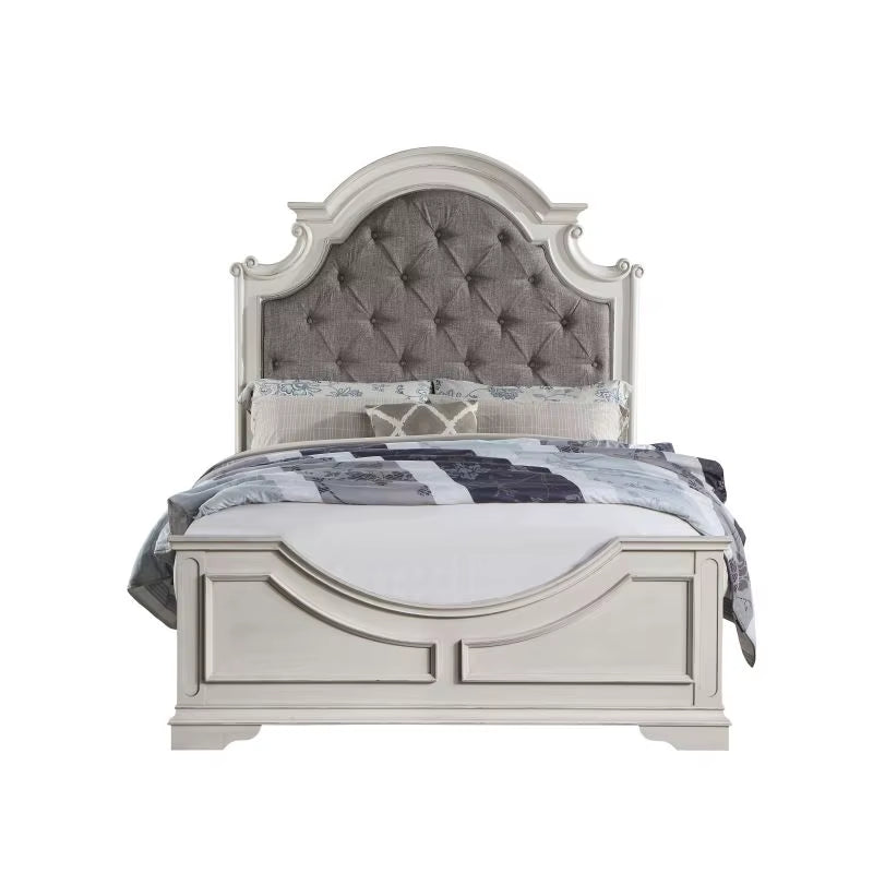 Queen/King Size Bed High-End Luxury European Style Cushioned Platform Bed, Bedroom Double Bed, Single Bed, Adult and Adolescent