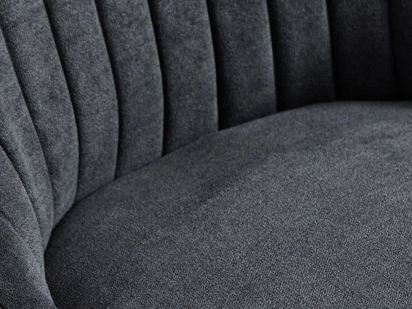 Black Mid Century Dining Chairs Set of 4, Modern Kitchen & Dining Room Chairs Set of 4, Linen Upholstered Kitchen Chairs for Dining Table, Sillas De Comedor, Wood Legs (Black, 4 Pcs)