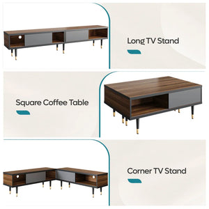 Kruszewski 80" Corner TV Stand with Media Console for Tvs up to 85" for Living Room, with Storage