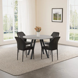 Siefert 35.4'' round Dining Table Set, Kitchen Dining Table and 4 Dining Chairs