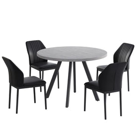 Siefert 35.4'' round Dining Table Set, Kitchen Dining Table and 4 Dining Chairs