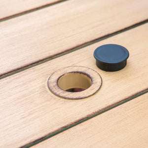 5-Piece Metal Outdoor Patio Bar Height Dining Set with Sling Swivel Chairs and Rectangle Brown Slat Tabletop