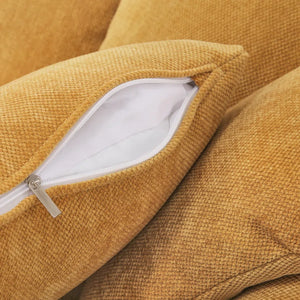 Rowena Metal Ring Barrel Chairs Mid Century Modern Fabric Accent Chairs, Swivel Barrel Chairs with Soft Padded Armrest, Oversized Swivel Chairs