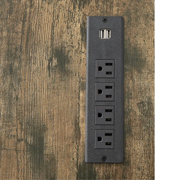 Pridgen TV Stand with Power Outlets, Entertainment Center Media Console with Charging Station