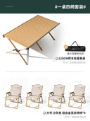Carbon Steel Egg Roll Outdoor Tables Picnic Barbecue Table and Chair Courtyard Villa Garden Tables Portable Folding Tables GH