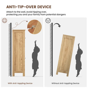 Jussiah Storage Cabinet,Bathroom Storage Cabinet with 4 Doors & Adjustable Shelf