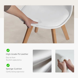 Crossland Dining Chairs Mid-Century Modern Living Room Chairs, Bedroom Kitchen Accent Chair