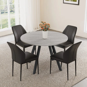 Siefert 35.4'' round Dining Table Set, Kitchen Dining Table and 4 Dining Chairs